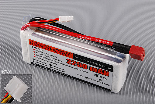 LM Loong max 2250 3S1P 15C Lipo pack